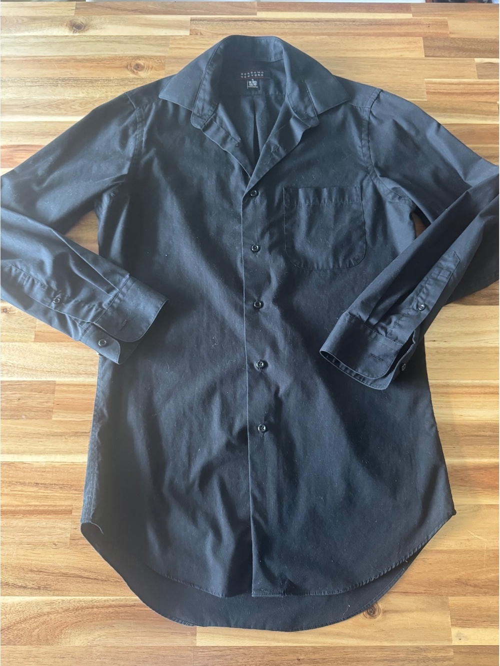 Bergamo New York Men’s Black Dress Shirt – Size Small - vintage/timeless office